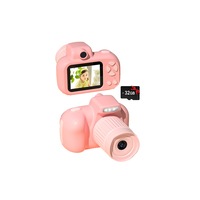 Multifunctional Kids Camera Digital Camera for Kids with 32GB Memory Card Camera for Christmas Birthday Festival Gift-Pink