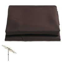 Patio Umbrella Replacement Outdoor Canopy Table Market Yard Umbrella Top Cover -Coffee