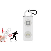 Personal Alarm Self Defense Keychain for Women and Elders-White