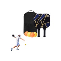 Pickleball Rackets Set Fiberglass Surface Pickleball Paddles Set with Balls and Carry Bag-Style 2