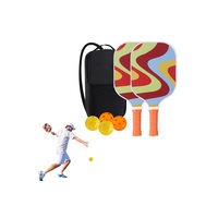 Pickleball Rackets Set Fiberglass Surface Pickleball Paddles Set with Balls and Carry Bag-Style 3