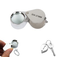 Pocket Glass Jeweler Loupe Magnifier Magnifying Loop for Jewelry Diamond Gem