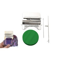 Small Weaving Loom 14 Hooks Speedweve Type Weave Tool Set Darning Machine-Green