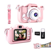Toy Kids Digital Camera 1080P Dual Lens Camera Digital Camera Christmas Birthday Travel Toy Gifts-Pink