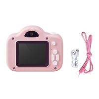 Dual Camera HD Action Camera Digital Camera with Video Recorder-Pink