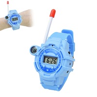 Walkie Talkies Watch Rechargeable Kids Watch Wireless Call Intercom Toy with Flashlight -Blue