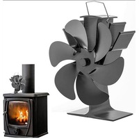Wood Stove Fan 6 Blade Heat Powered Fireplace Fan for Wood Burning Stove
