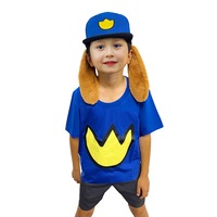 Kids Unisex Dog Man Costume + Hat