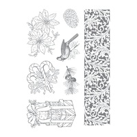 Cardinal and Poinsettia Stamp Set (7pc) ULT158303