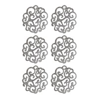 Scalloped Doily Metal Charms (2pc) ULT158046
