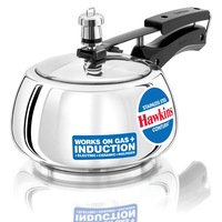 Hawkins Contura Stainless Steel Pressure Cooker, 2.0 Liter Capacity