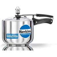 Hawkins Stainless Steel Pressure Cooker 3 Litres - Silver - Tall - Induction Compatible -HSS3T