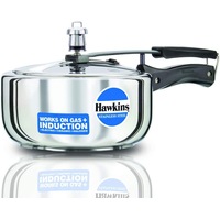 Hawkins Stainless Steel Pressure Cooker 3 Litres - Silver - Wide - Induction Compatible -HSS3W
