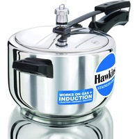 Hawkins Stainless Steel Pressure Cooker 4 Litres - Silver - Induction Compatible - HSS40