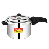 Prestige Deluxe Alpha 6.5 PRESSURE COOKER, 6.5 Liter, SILVER