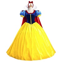 Snow White Princess Costume Women Queen Fairytale Dress+headwear Set Cosplay Party Outfit Halloween Carnival Party Gifts - 2XL