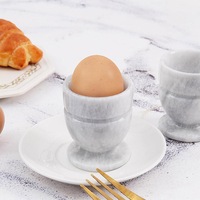 Elegant Marble Egg Cups Set Timeless Kitchen Accessories