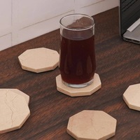 Luxury Marble Octagon Coasters Set Elegant Drinkware Accessories