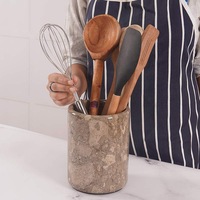 Marble Utensil Holder Stylish Kitchen Essential