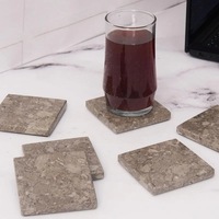 Premium Marble Square Coasters Stylish Set for Home and Office