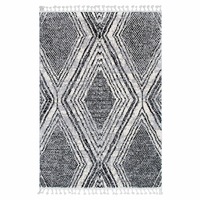 Hudson Harlequin Black & White Geometric Rug