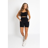 Premium Ultra High Waist 6" Bike Shorts - Black