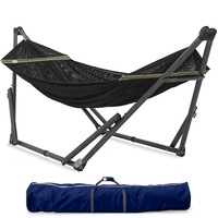 Uniki Collapsible Camping Hammock Stand, Black