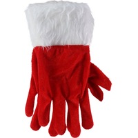 Christmas Santa Gloves Fur Trim