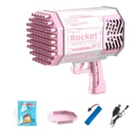 69-Hole Bubble Gun Rocket - Automatic Blower with Lights for Kids - Perfect Gift
