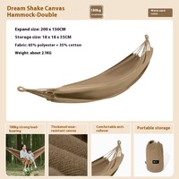 Mobi Garden MengYao Double Canvas Hammock – Durable & Compact for Outdoor Camping, Backpacking, and Travel - KHAKI