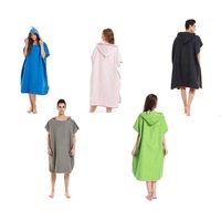 Quick Dry Beach Towel with Hooded Poncho Design for Adults