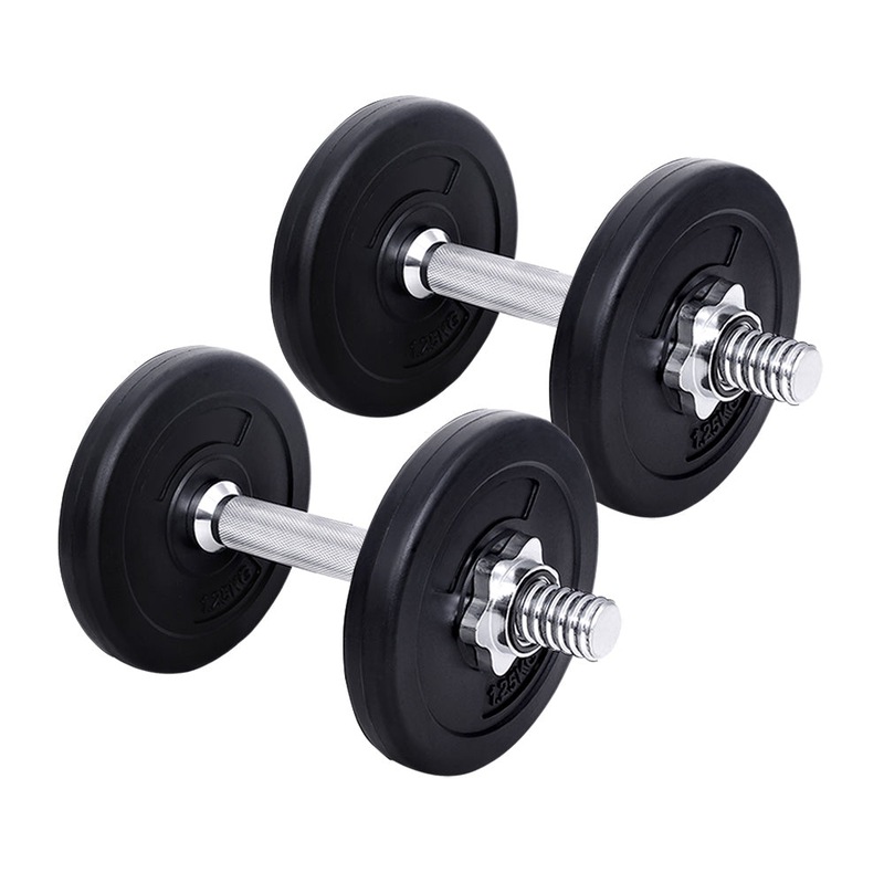 10KG Dumbbells Dumbbell Set Weight Training Plates Home Gym Fitness Exercise Australia