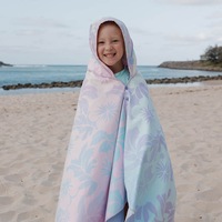 Sand Free Kids Hooded Beach Towel - Malibu