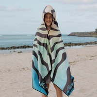 Sand Free Kids Hooded Beach Towel - Oasis